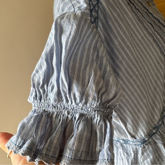 Anthropologie Pilcro Flowy Puff Sleeve Shirt Dress XSP - Picture 6 of 12